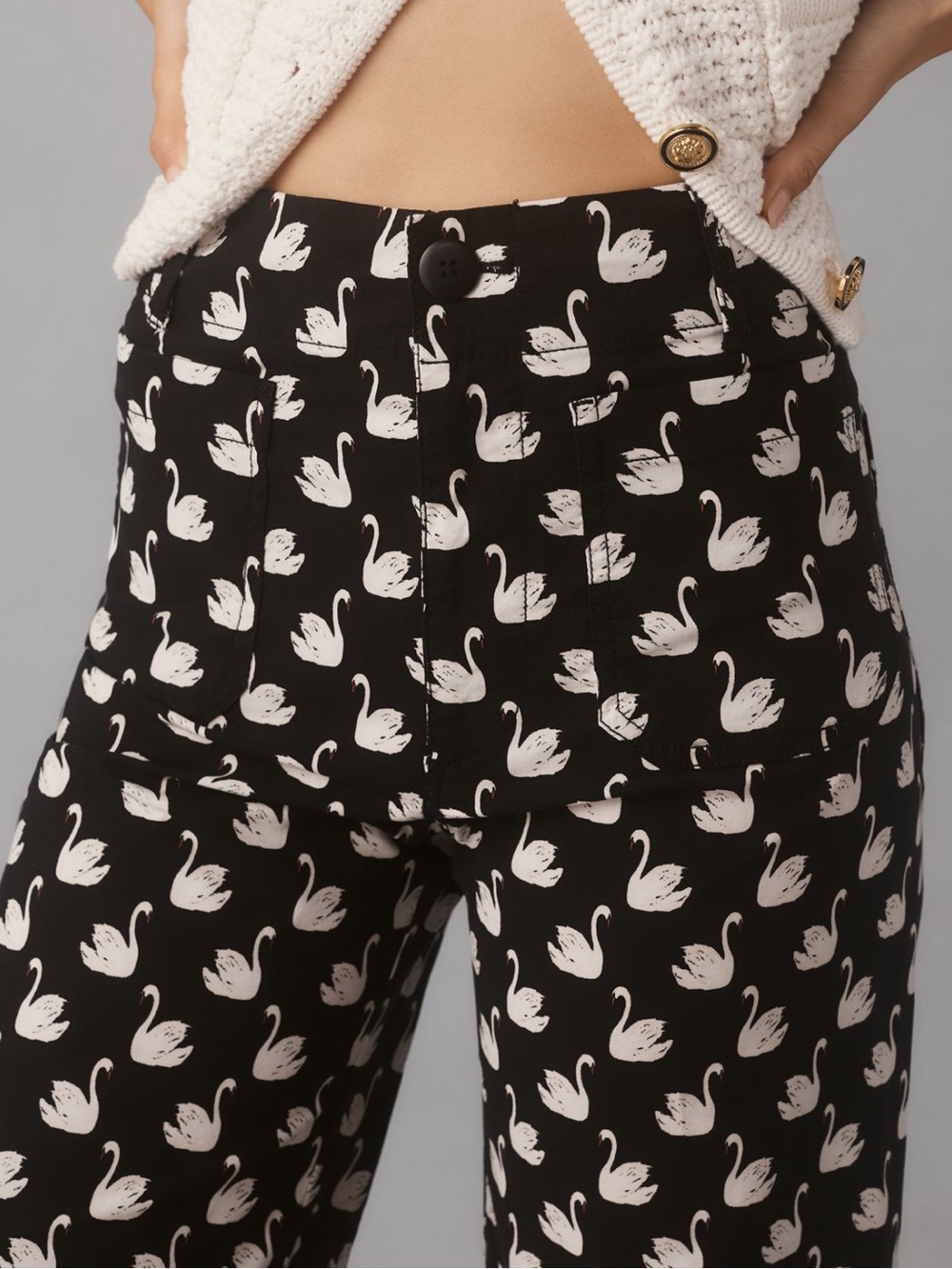 Anthropologie Colette High Rise Wide Leg Crop Pants by Maeve in Magic Fabric - Picture 5 of 9